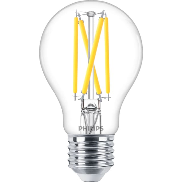 Ampoule sphérique claire à filament LED et culot à vis
