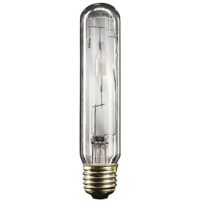 Lampe tubulaire transparente à culot vissé métallique