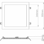Panneau LED carré 300 × 300 mm 3000 K 212140 – Image 2