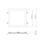 Panneau LED carré 300 × 300 mm 3000 K 212140 – Image 3