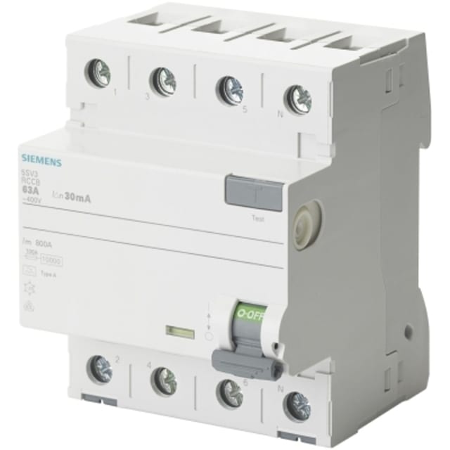 SIEMENS - INTERR.DIFF. SIQUENCE SEL. IV 63A 500MA TYPE B 4M - 5SV37465