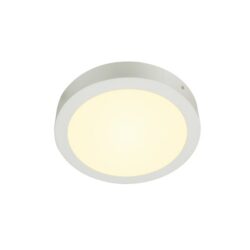 Plafonnier rond blanc allumé avec diffuseur opale