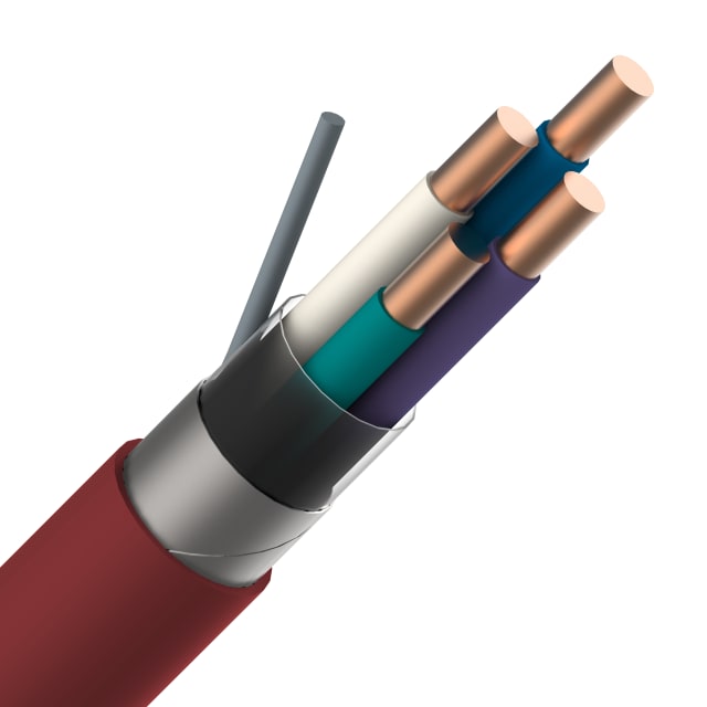 SPECIALE KABEL - TGGF téléphonie LS0H blindage global intérieur 150V Cca s1d2a1 rouge 1X4X0