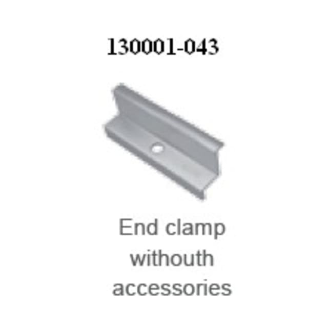 Pince terminale aluminium marquée 43 mm