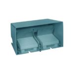Double interrupteur à pied XPE-M - avec capot - métallique - bleu - 2O+2F, IP66, vue complémentaire 1