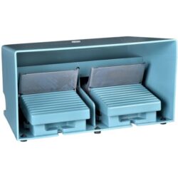Schneider Automation - Double interrupteur à pied XPE-M - avec capot - métallique - bleu - 2O+2F - XPEM5100D