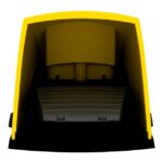 interrupteur à pied simple XPE-Y - avec capot - plastique - jaune - 1O+1F, IP55, vue complémentaire 1