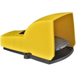 interrupteur à pied simple XPE-Y - avec capot - plastique - jaune - 1O+1F, configuration visible