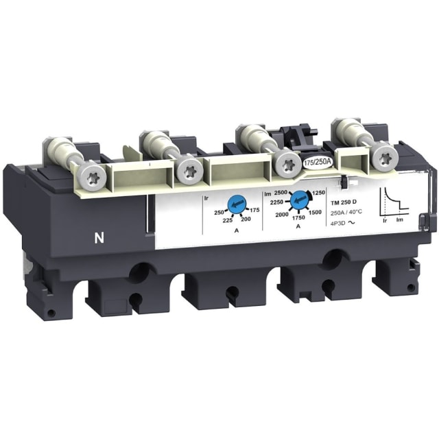 Schneider Distribution - Déclencheur magnéto thermique TM100D 4P4D pour Compact NSX100F/N/H/S/L - LV429050