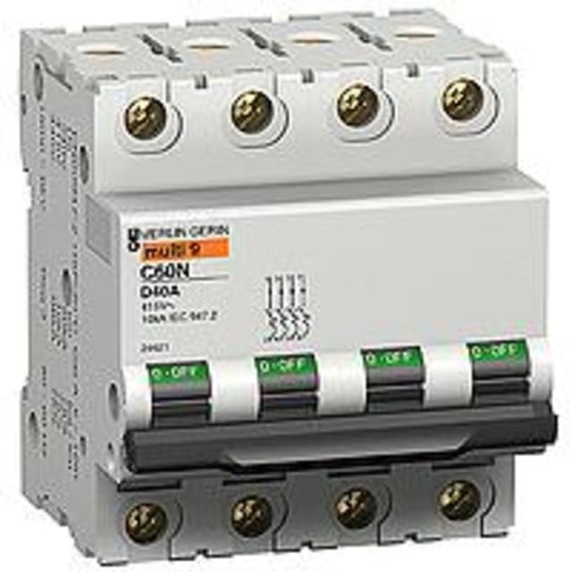 Schneider Distribution - disjoncteur modulaire Multi 9 - C60N - 4 pôles - 16 A - courbe C - 24363