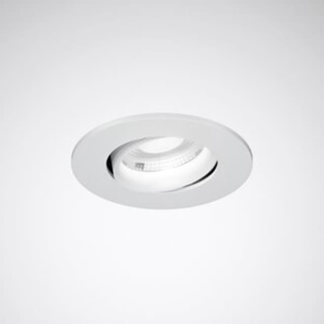 Downlight rond blanc encastré avec réflecteur orientable