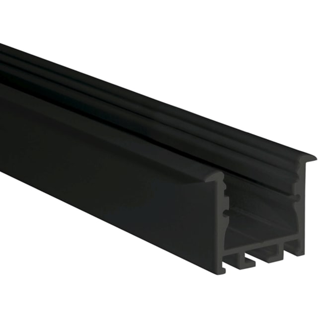 Détails visibles de Proled Profil Alu 24 Connectable Medium M-Line Rec encastré 200cm noir pour équipement technique