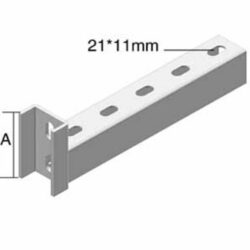 Console pr fix. sur pendart, h=80, l=1000, galvanisé électrol., en acier