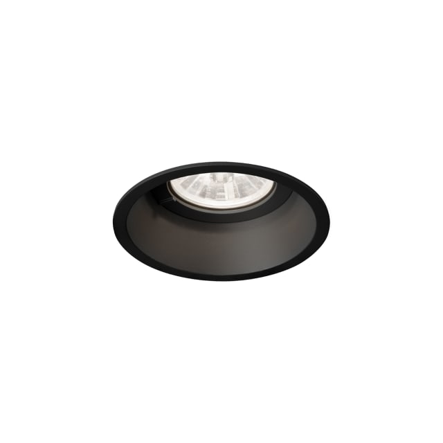 Spot rond noir avec source lumineuse en retrait