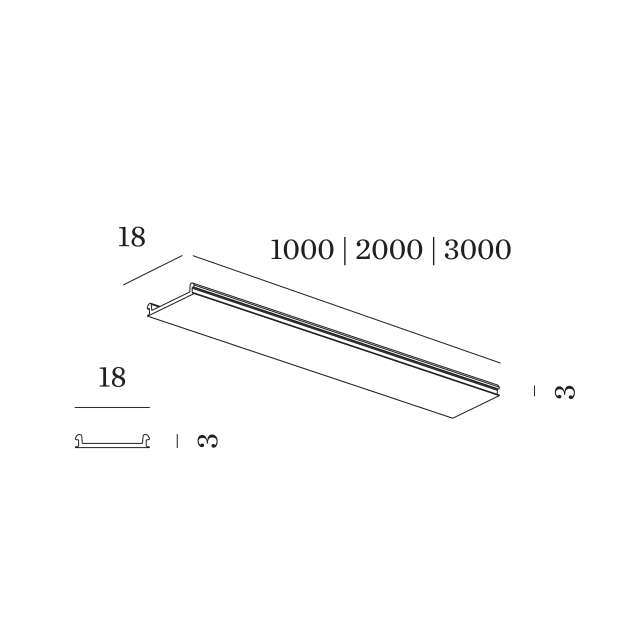 WEVER & DUCRE - STREX SYSTEM BLANK COVER 2.0M WHITE - 911002W0