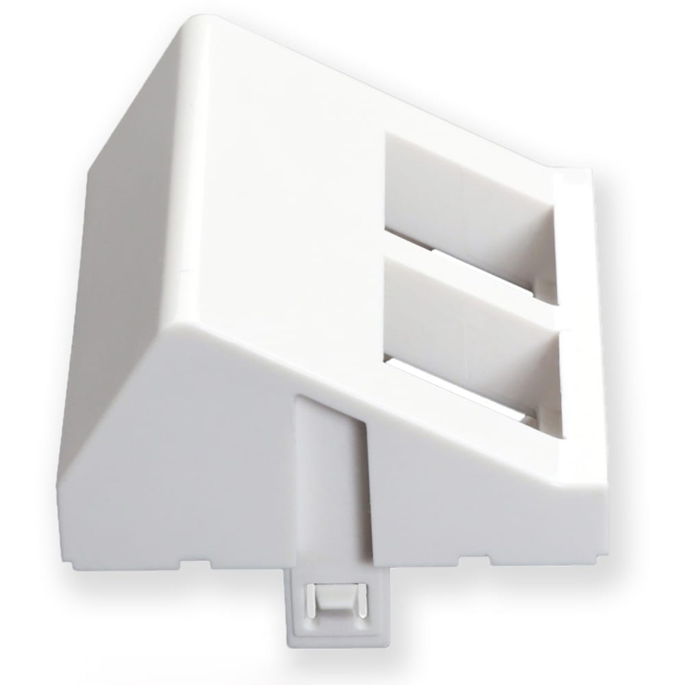 Corning présentation technique du Adaptateur keystone incliné 45x45 mm blanc Adaptateur keystone incliné 45x45 mm blanc, configuration et finitions visibles