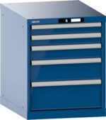 Armoire à tiroirs RAL 5012 CNH, configuration et finitions visibles