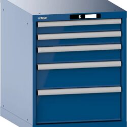 Armoire à tiroirs RAL 5012 CNH, configuration et finitions visibles