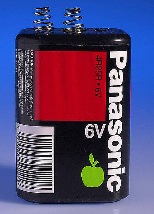 Panasonic — vue produit de Batterie 4R25 pour signalisation Batterie 4R25 pour signalisation, forme et finition du produit visibles