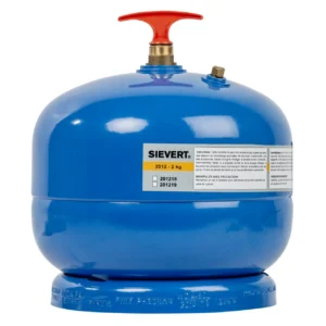 Bouteille de gaz 2 kg remplie sans crochet, forme et finition du produit visibles