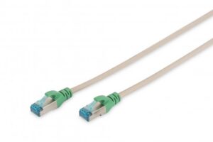 Câble réseau croisé CAT5e SF/UTP 2 m gris, forme et finition du produit visibles