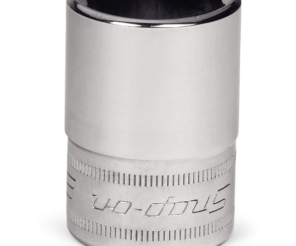 Snap-on — vue produit de Douille métrique courte 18 mm Douille métrique courte 18 mm 6 pans, forme et finition du produit visibles