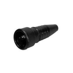Fiche femelle caoutchouc 2P+T 10/16A terre latérale, forme et finition du produit visibles