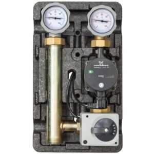 Groupe de pompes avec circulateur et mélangeur T-MK5/4, configuration et finitions visibles