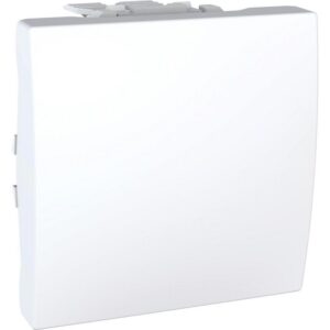 Interrupteur va-et-vient Unica blanc 10 AX 250 V, forme et finition du produit visibles