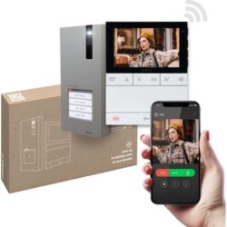 Kit interphone vidéo Wi-Fi Quadra mains libres, configuration et finitions visibles
