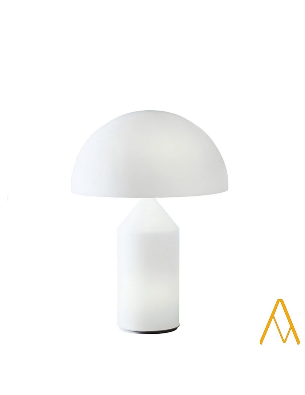 OLUCE — vue produit de Lampe de table Atollo 237 Lampe de table Atollo 237 en verre opalin, forme et finition du produit visibles