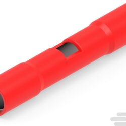 Manchon de raccord nylon rouge 0,25-1,6, configuration et finitions visibles