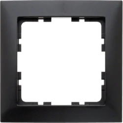 Plaque de recouvrement 1 poste anthracite mat, forme et finition du produit visibles