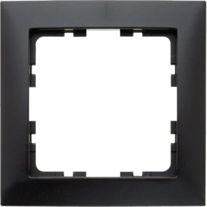 Plaque de recouvrement 1 poste anthracite mat, forme et finition du produit visibles