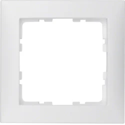 Plaque de recouvrement 1 poste S.1 blanc polaire mat, forme et finition du produit visibles