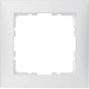 Plaque de recouvrement 1 poste S.1 blanc polaire mat, forme et finition du produit visibles