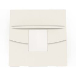 Plaque frontale 45x45 1 port blanc, configuration et finitions visibles