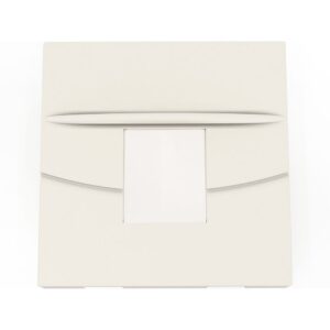 Plaque frontale 45x45 1 port blanc, configuration et finitions visibles