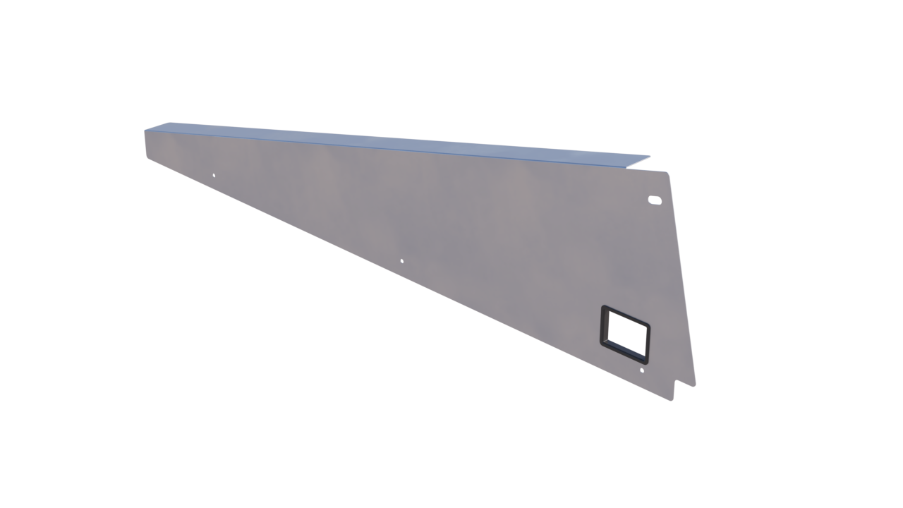 Blubase — vue produit de Plaque latérale Connect Landscape droite Plaque latérale Connect Landscape droite, forme et finition du produit visibles