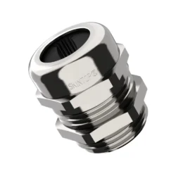 Presse-étoupe plat M63 en métal nickelé avec insert noir