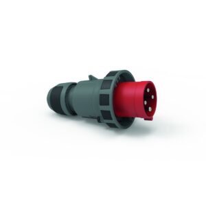 Prise mâle 63A 4 pôles 400V IP67, forme et finition du produit visibles