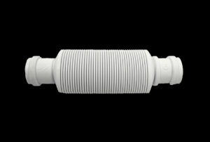 Siphon sec avec adaptateur correspondant, configuration et finitions visibles