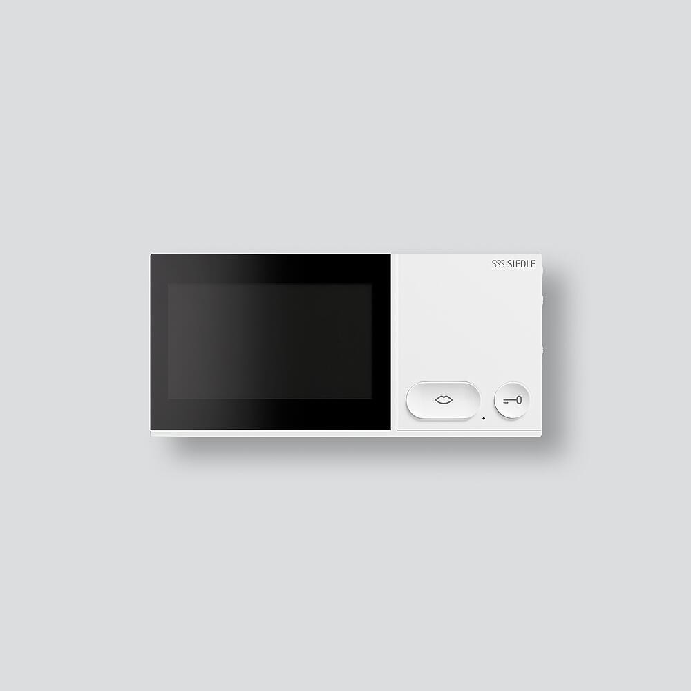 SIEDLE — vue produit de Station intérieure vidéo avec écran Station intérieure vidéo avec écran 10,9 cm, forme et finition du produit visibles