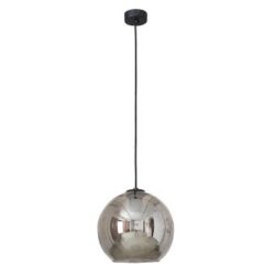 Suspension en verre fumé Polaris 9060, forme et finition du produit visibles