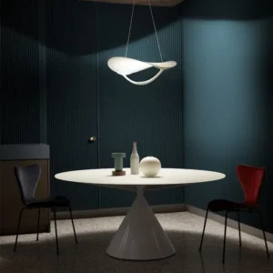 Suspension Plena blanche MyLight, forme et finition du produit visibles