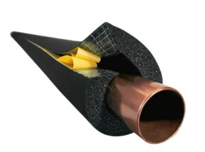 Tuyau isolant autocollant AF EVO, forme et finition du produit visibles
