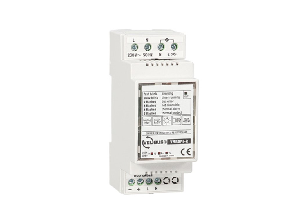 Velleman — vue produit de Variateur triac 1 canal charges Variateur triac 1 canal charges résistives inductives, forme et finition du produit visibles