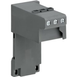Support gris à trois connexions vissées supérieures et deux lumières de fixation inférieures
