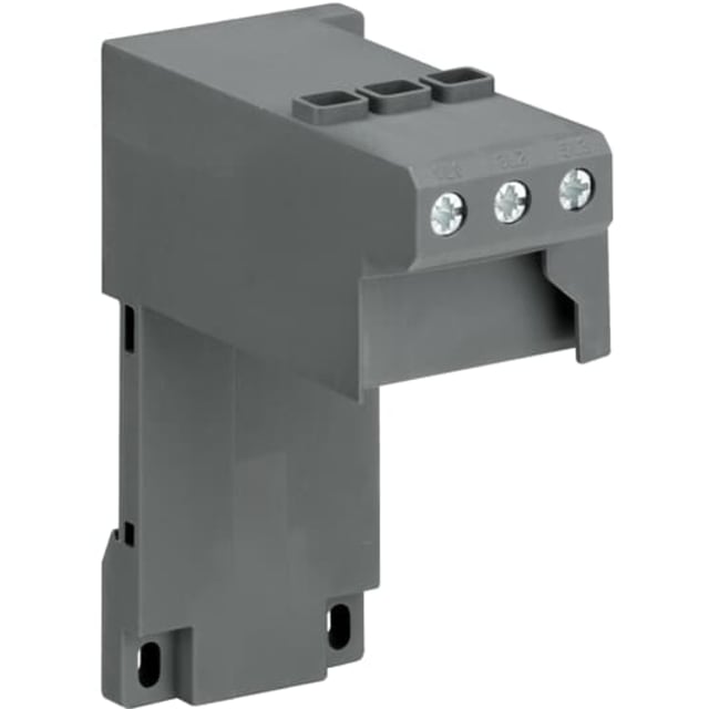 Support gris à trois connexions vissées supérieures et deux lumières de fixation inférieures