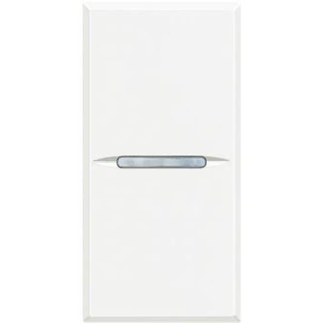 Touche rectangulaire blanche avec petit insert horizontal central